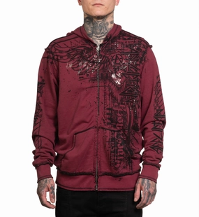 V neck Urban Layers Dust Cloud Reversible Zip-Up Hoodie