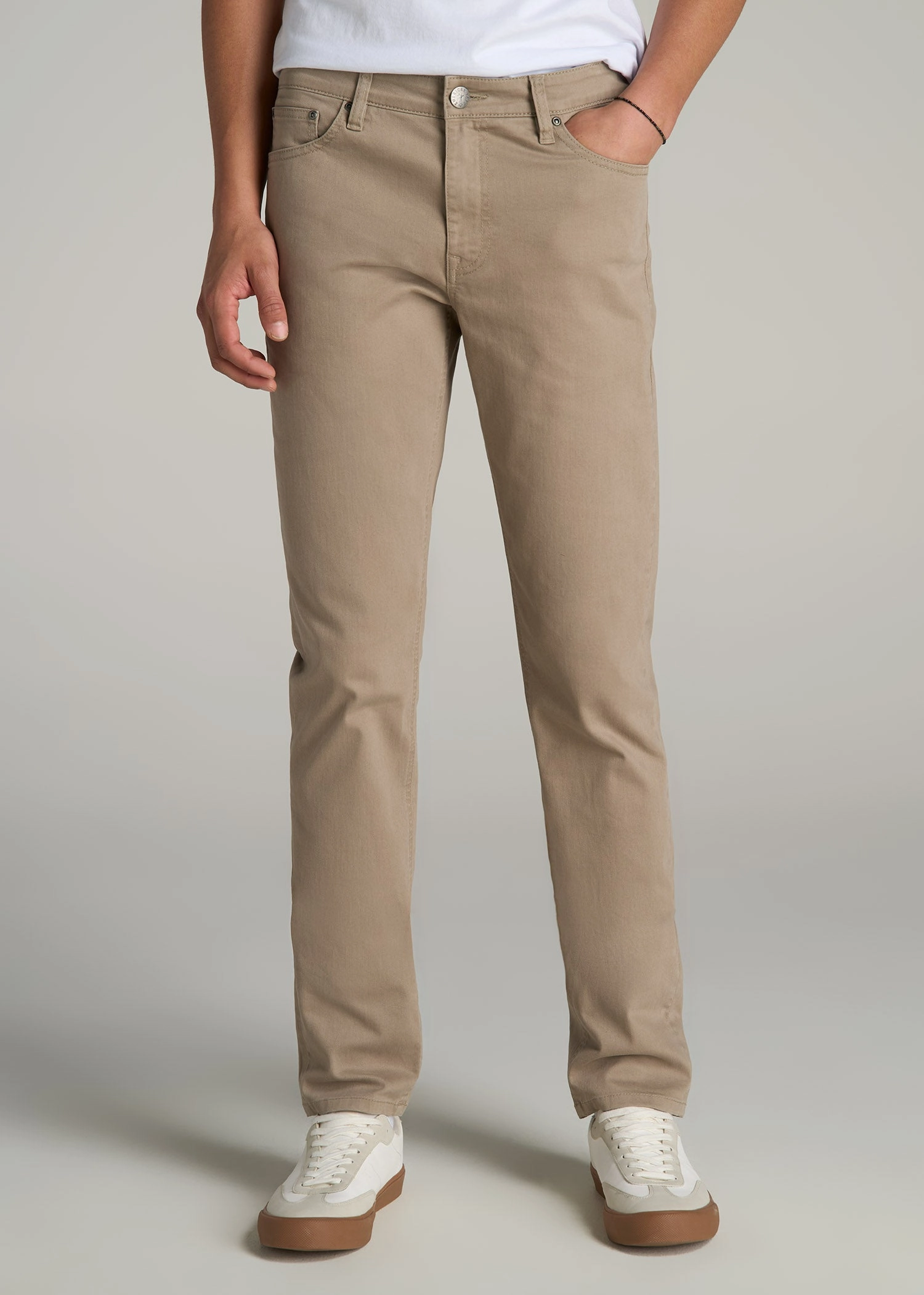 Dylan Slim Fit Colored Jeans for Tall Men in Clay Wash Versatile Look Relaxed Design Style