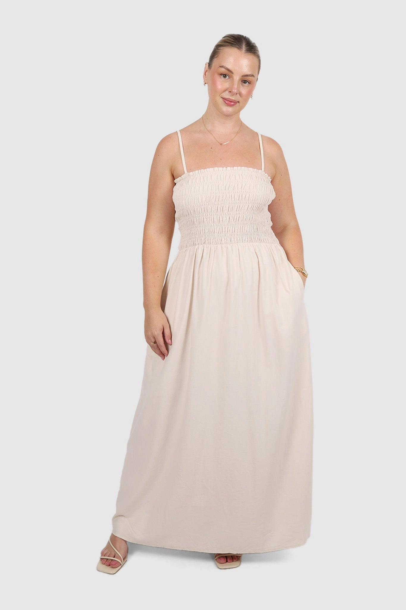 confident look Lightweight Comfort RILORA DRESS NEUTRAL
