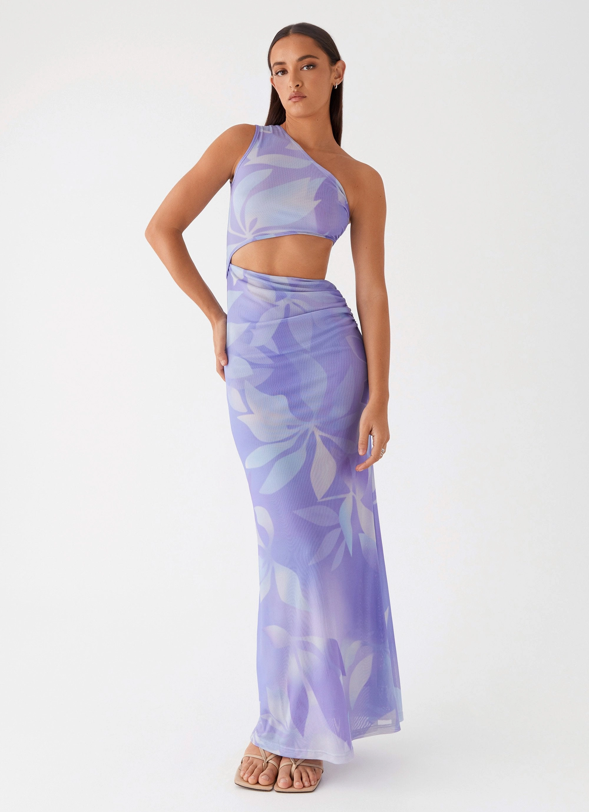 Shadows In The Sun Mesh Maxi Dress - Purple Rain budget-friendly