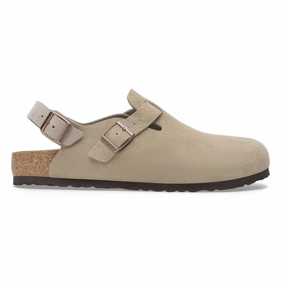 Timeless Edge Star Step Birkenstock Women's Tokio Clog - Taupe Suede