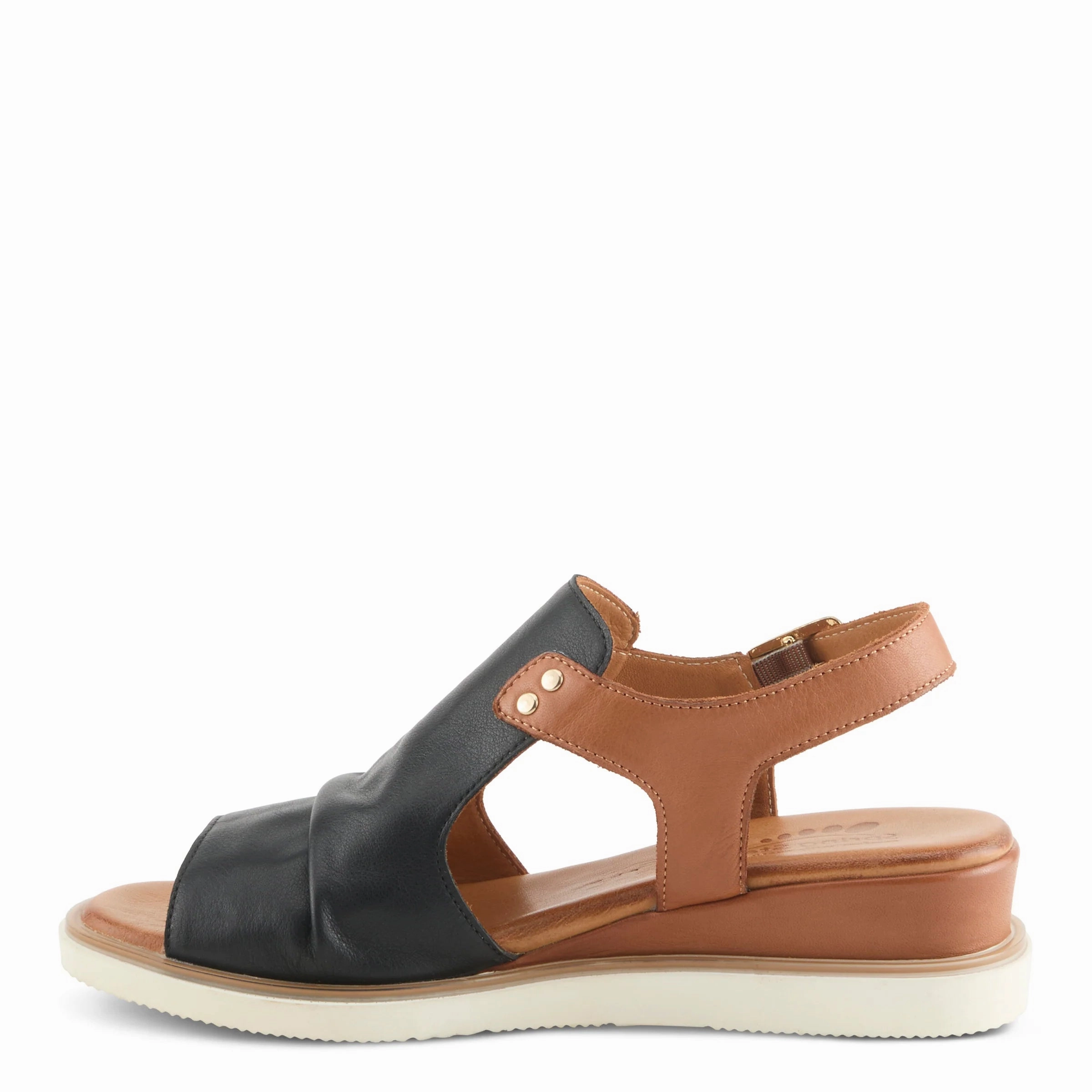 Spring Step Women's Locals Wedge Sandals - Black/Multi Unwind Walk
