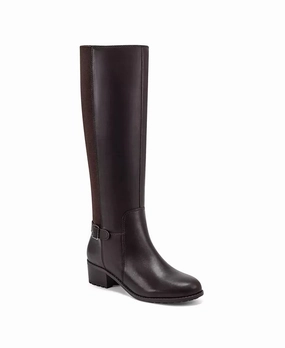 Thick sole Travel Essential Easy Spirit Chaza Tall Boots - Dark Brown