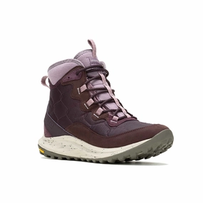 Merrell Women's Antora 3 Thermo Waterproof Mid - Burgundy Low Cut Profile