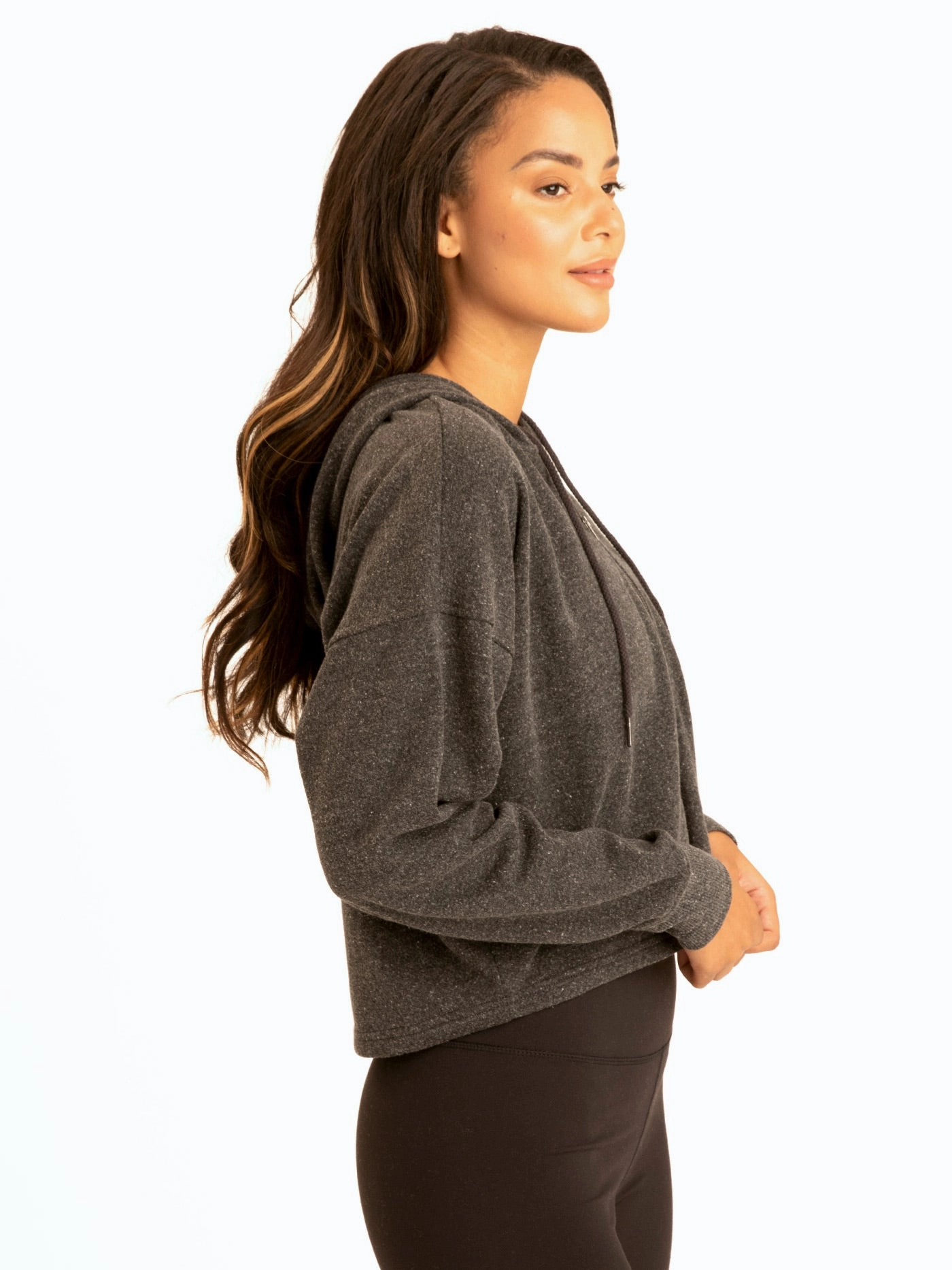 Two Tone Design Venetia Crop Hoodie