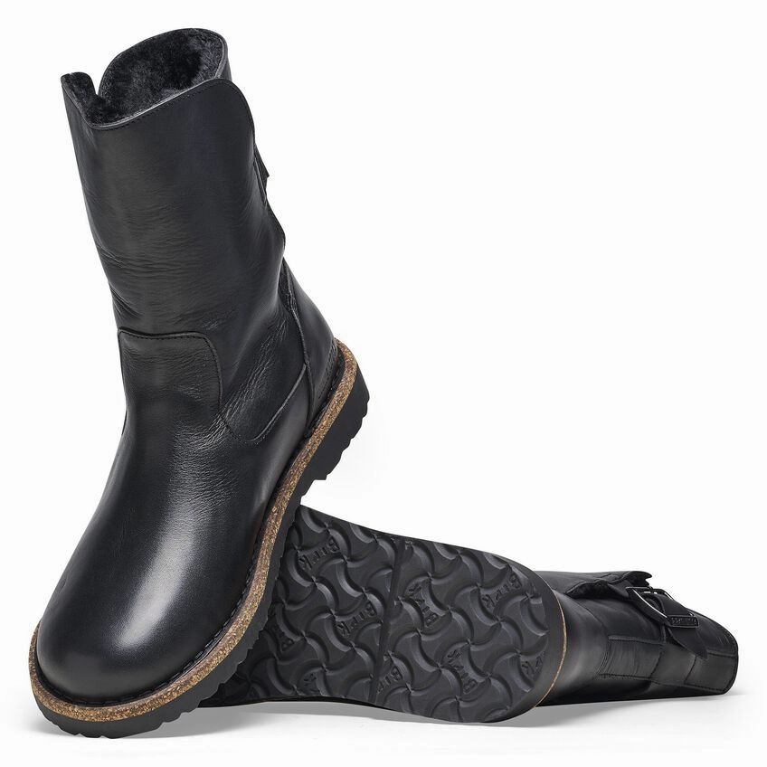 Birkenstock Women's Uppsala Shearling Boot - Black Reinforced Form Adventure Journey