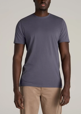 The Everyday REGULAR-FIT Crewneck Tall Men's T-Shirt in Grey Blue BioBased Fiber