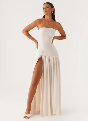 Light Appeal Wide Swing Eden Strapless Maxi Dress - Ivory