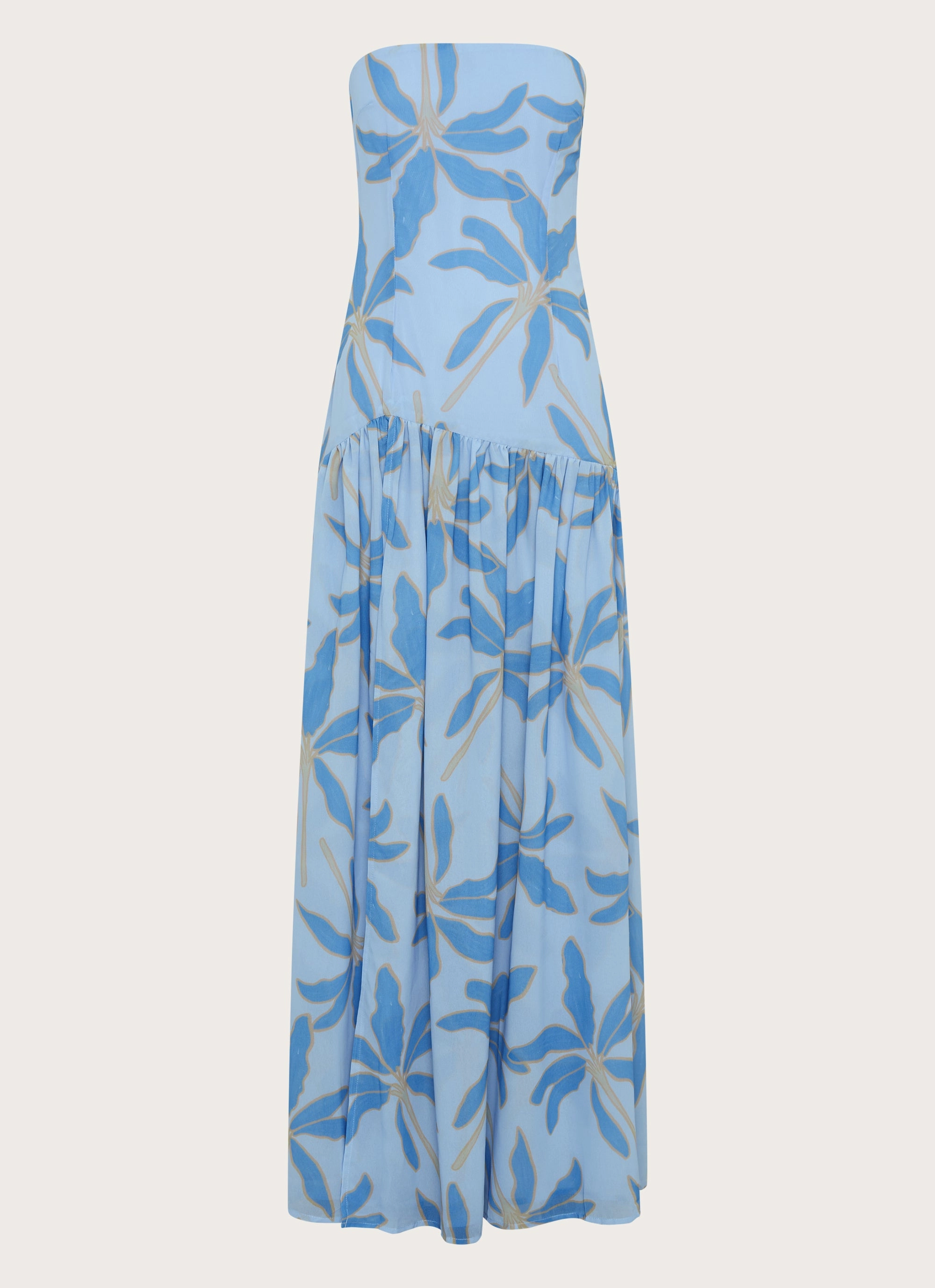 Basic essential Eden Strapless Maxi Dress - Opulent Blue