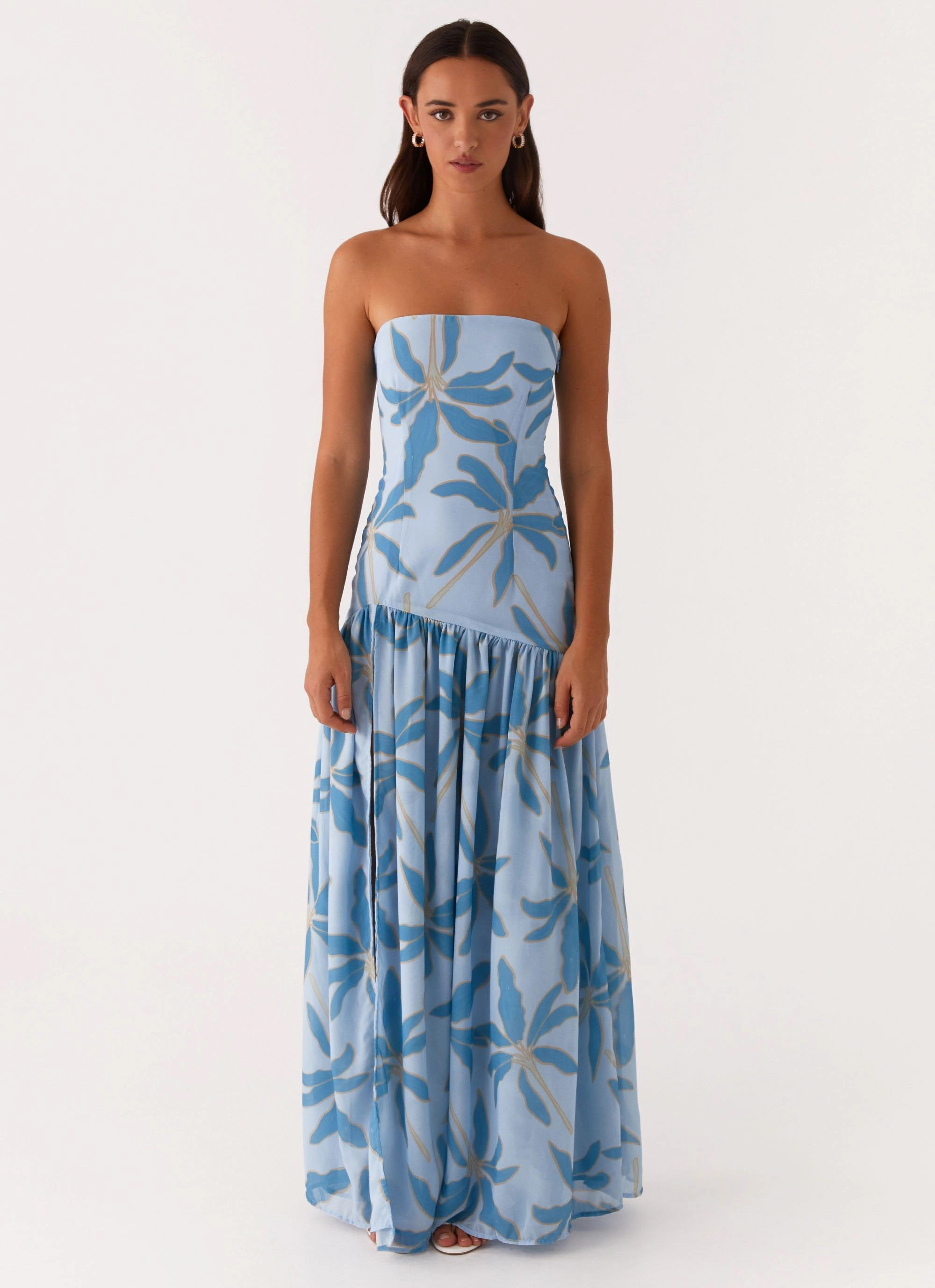 Cozy Touch Eden Strapless Maxi Dress - Opulent Blue