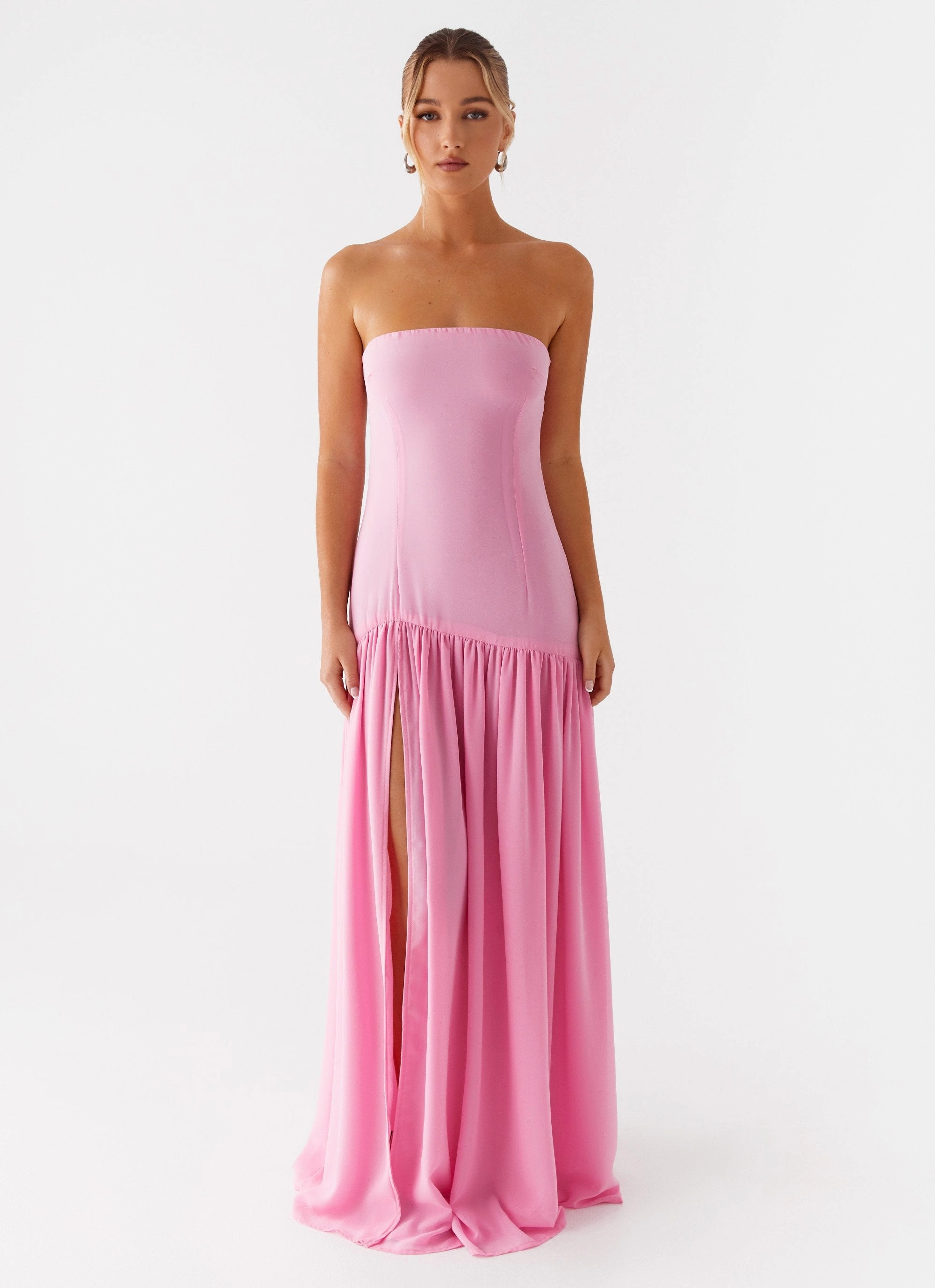 Timeless office dress Sleek Design Fit Eden Strapless Maxi Dress - Pink
