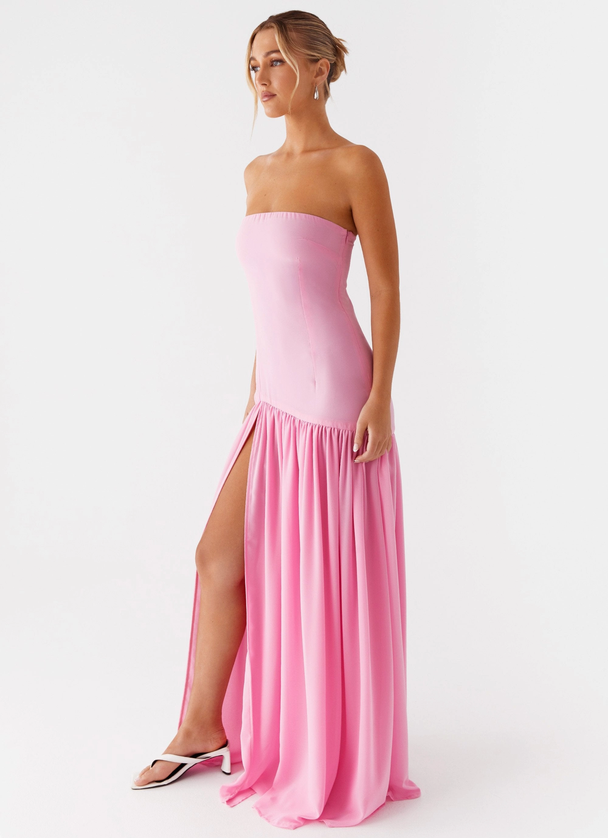 Premium Look Eden Strapless Maxi Dress - Pink