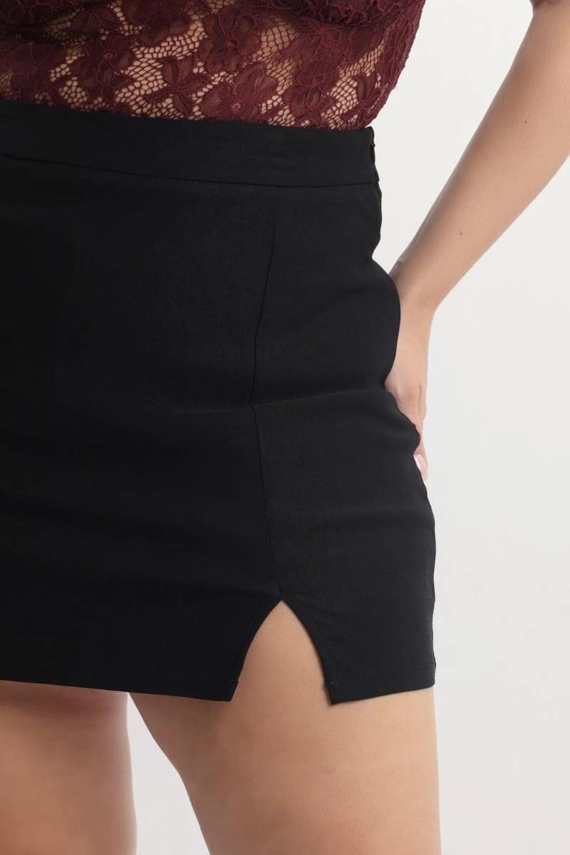 Glamorous Appeal Fall Favorite Black Mini Skirt With Shorts Underneath