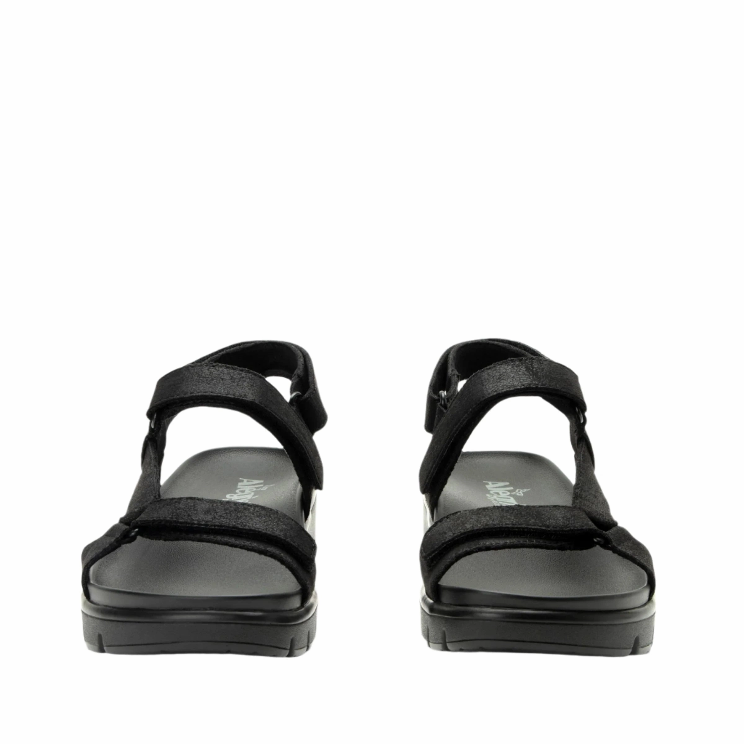 Alegria Women's Henna They Call Me Mellow Sandals - Black Cushioned Insole Carry Light