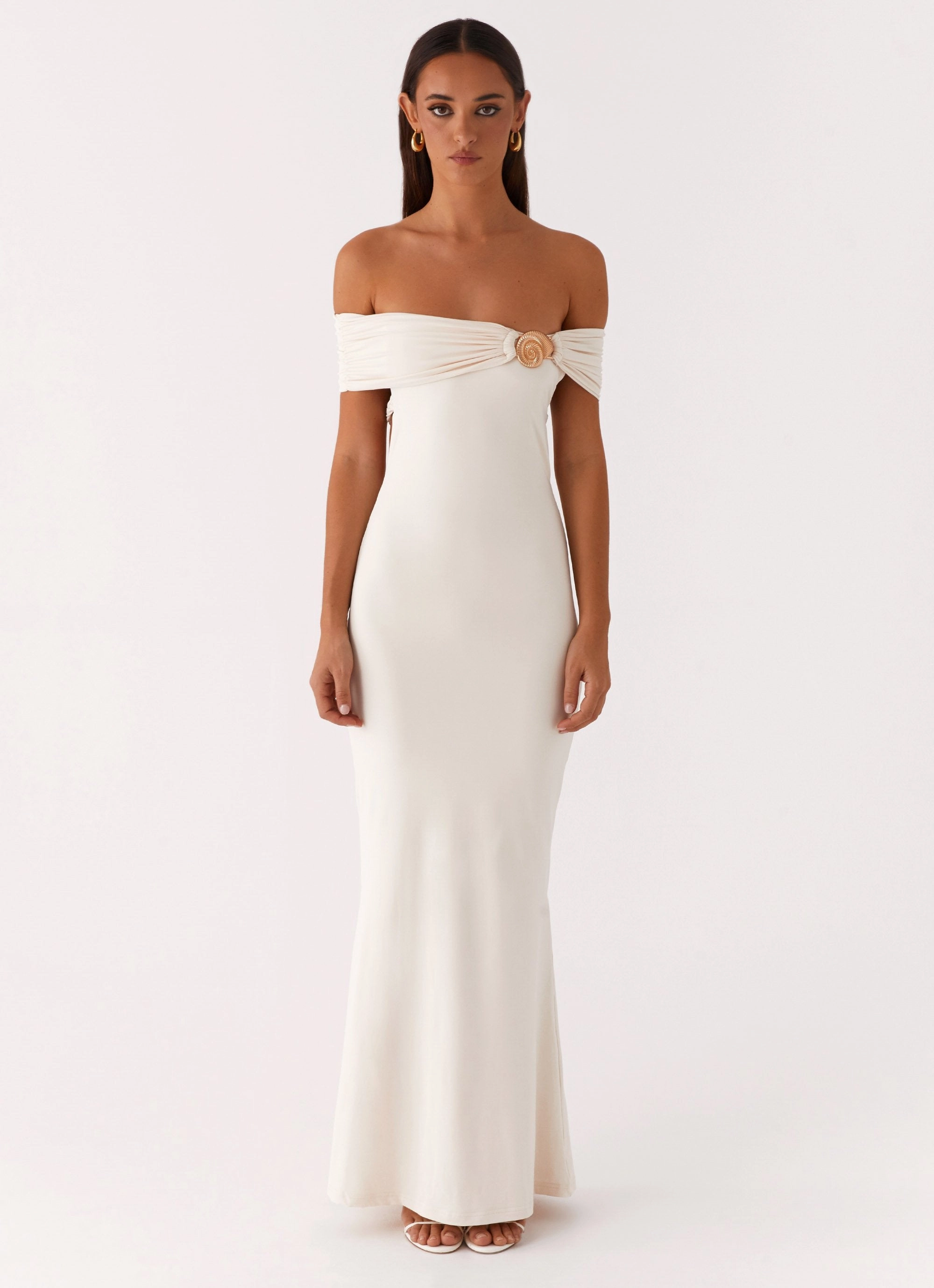 Illusion Maxi Dress - Ivory Cozy Layers