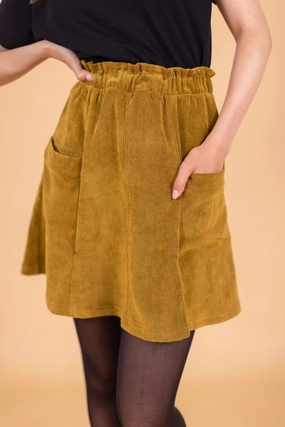 Polished Touch Skirt Cher Golden Brown