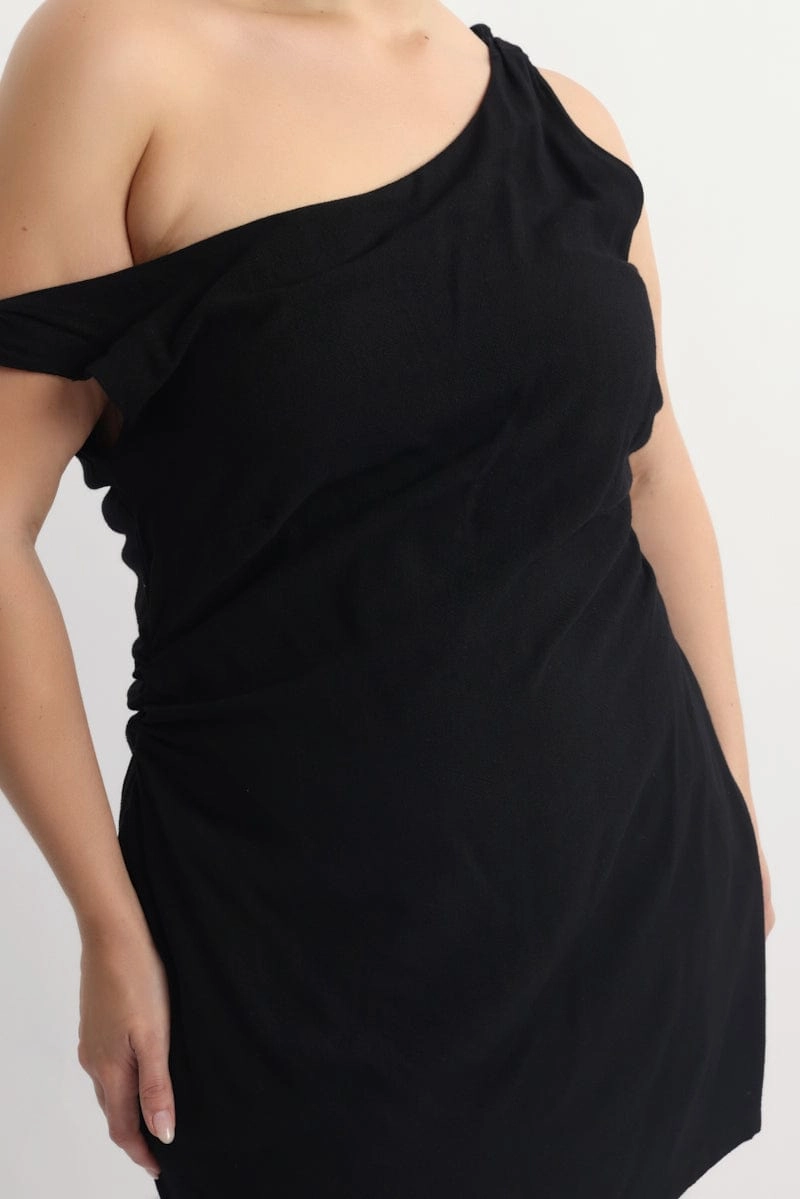 Active Outfit Black Tie Shoulder Minidress