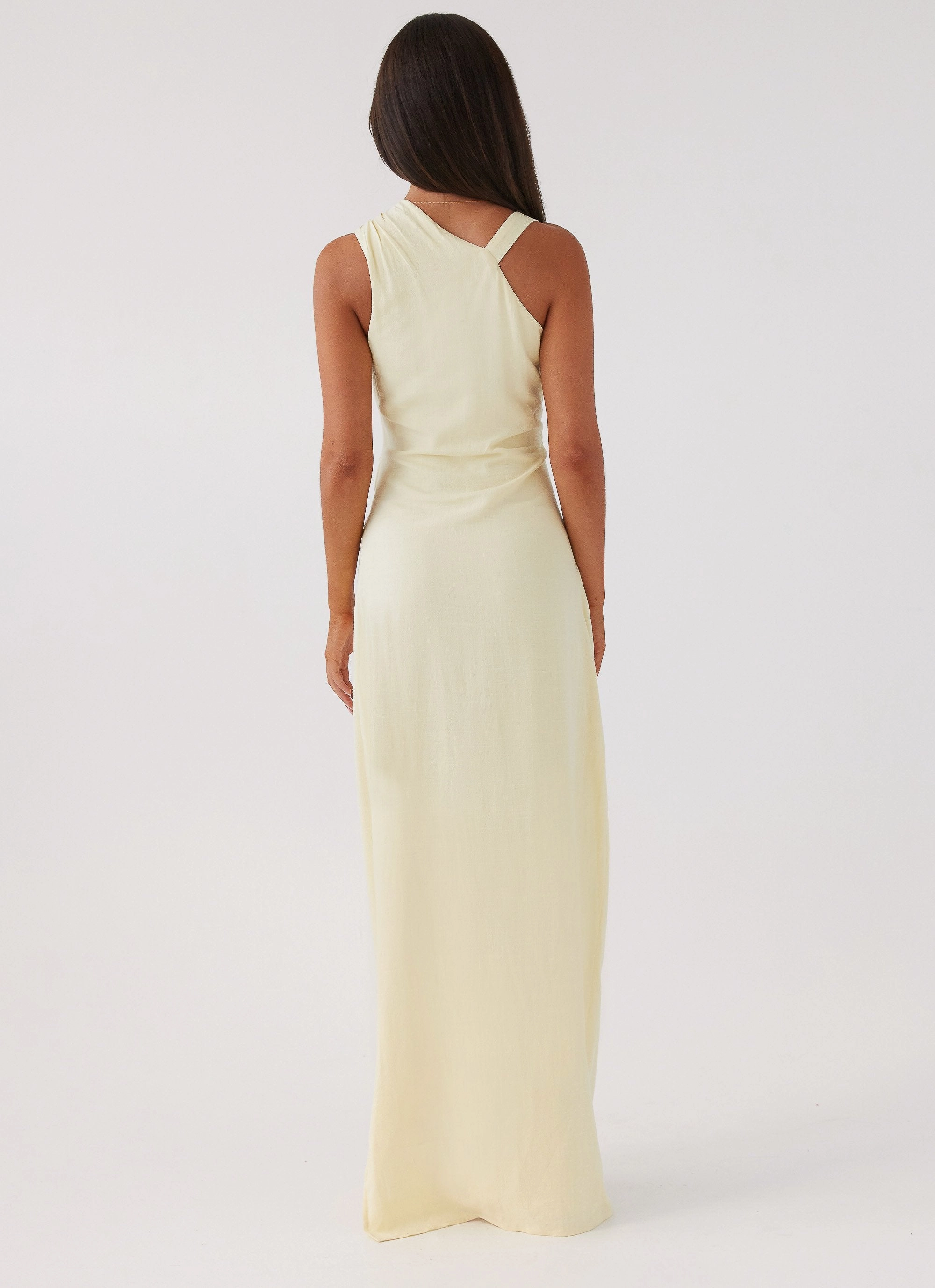 Daffodil Charm Linen Maxi Dress - Sunflower Yellow Daily Silhouette Light Elegance