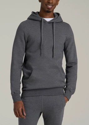 Relaxed Layers product eco friendly conscience Wearever 2.0 Fleece Hoodie for Tall Men in Charcoal Mix