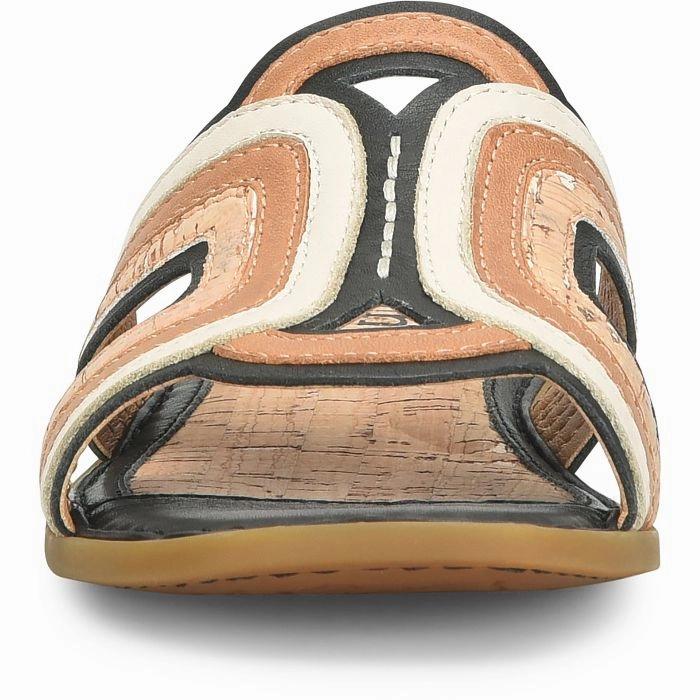 Born Women's Hyannis Slide Sandal - Black Combo Foot-Friendly Design