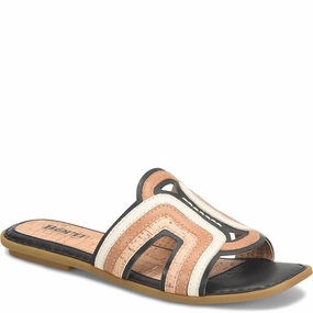 Born Women's Hyannis Slide Sandal - Black Combo Suede