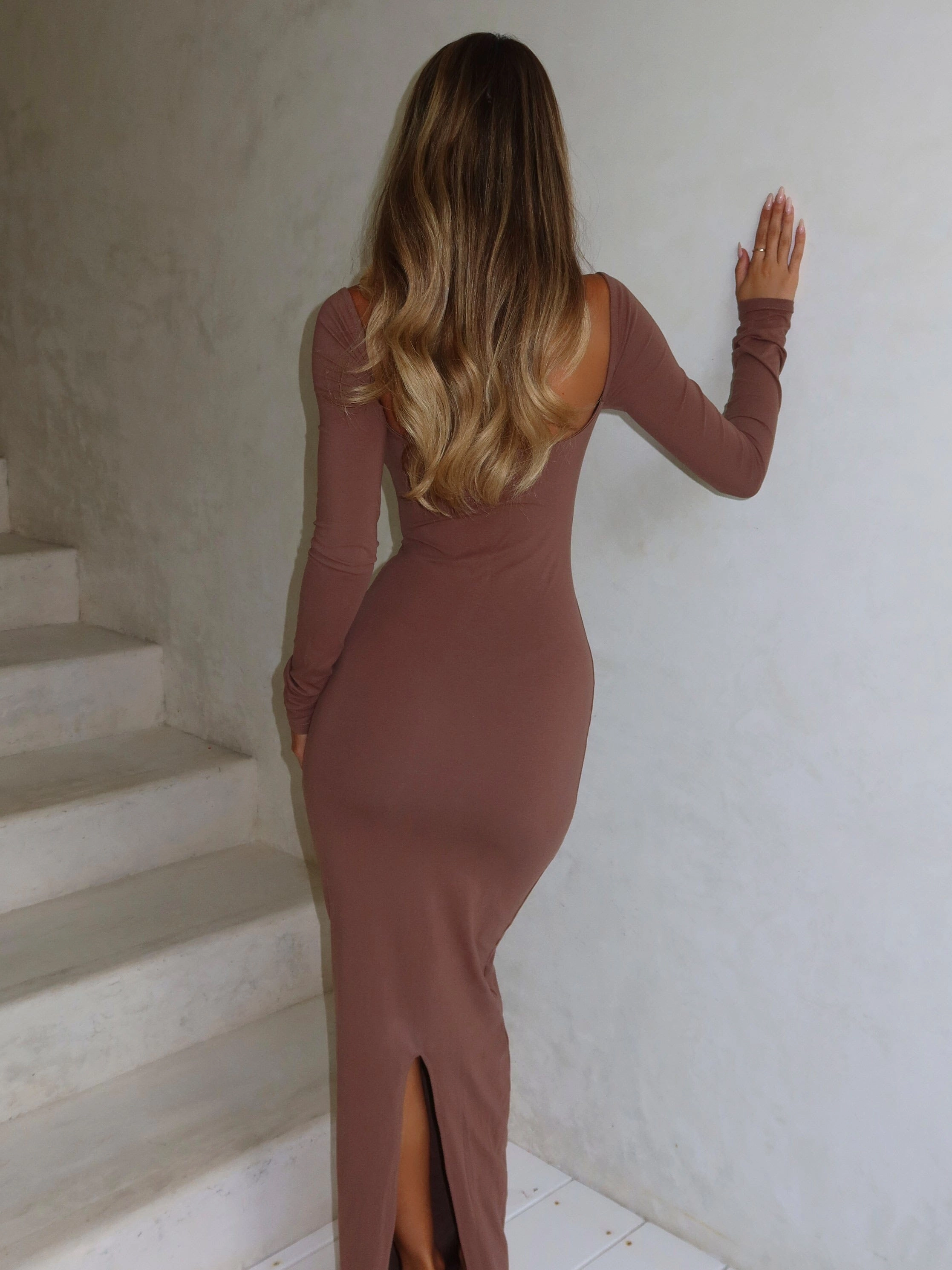 Lounge Feel Feminine Energy DIONNE MAXI DRESS TAUPE