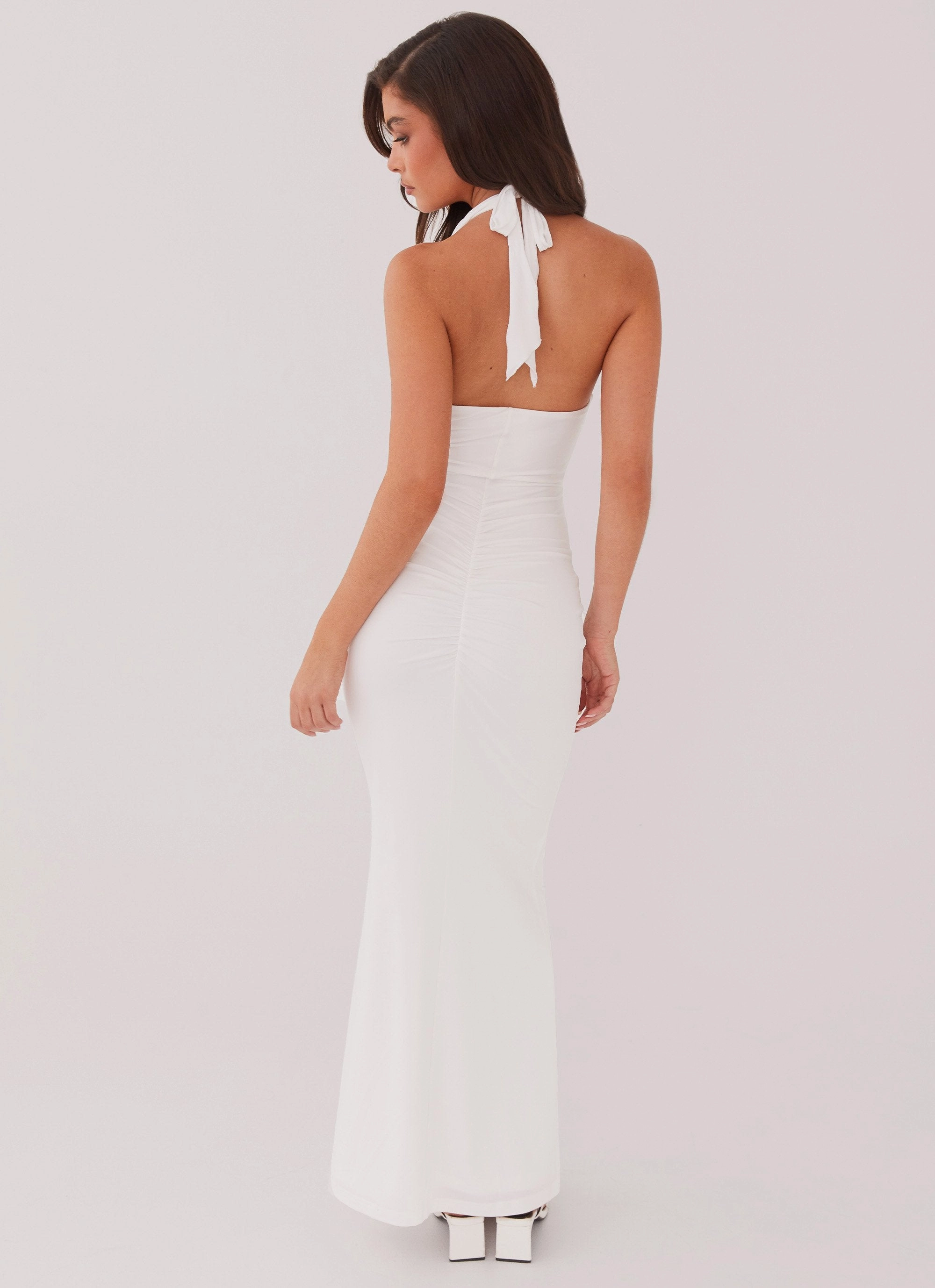 Allanna Frill Maxi Dress - White All Time