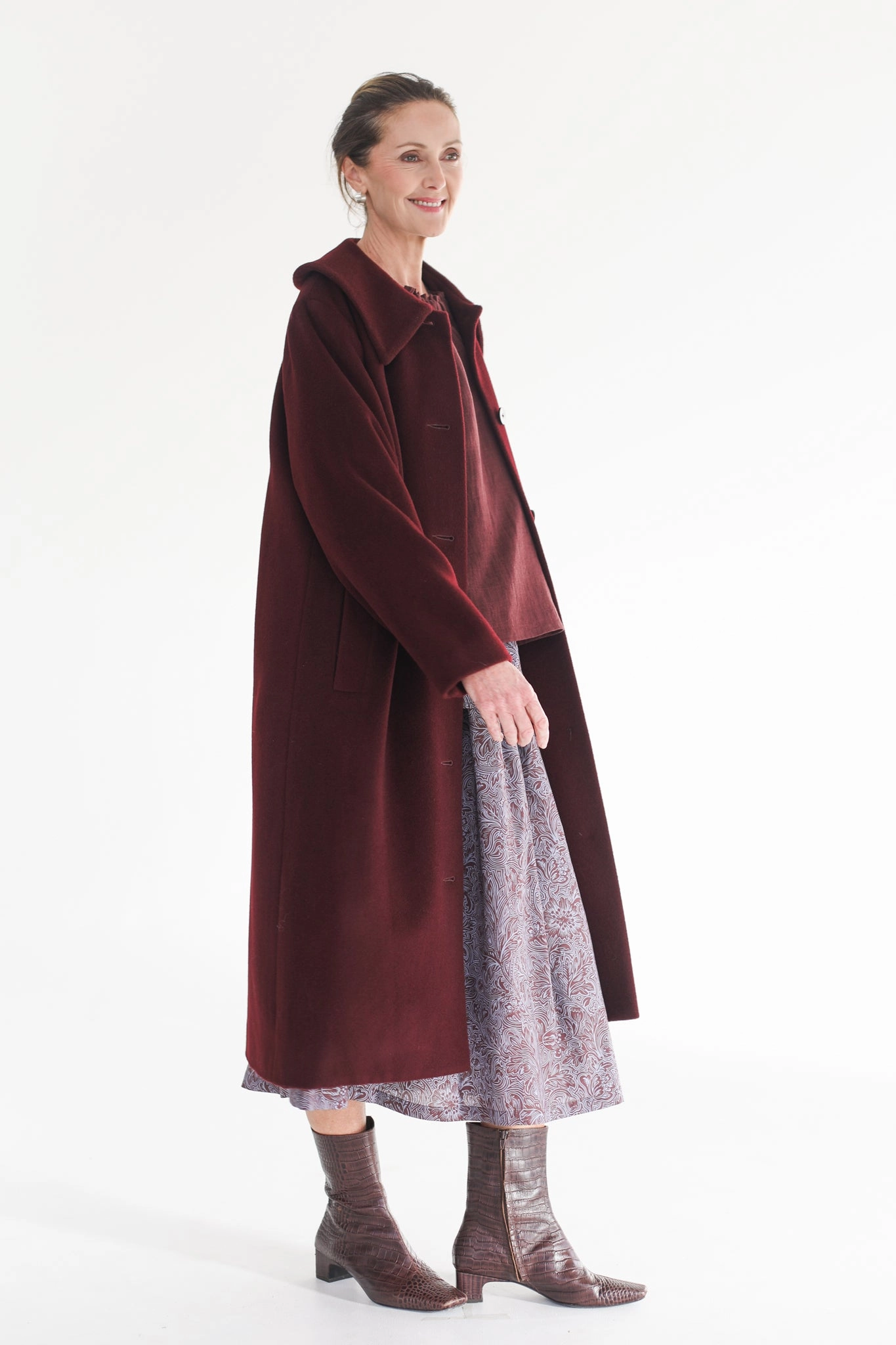 Temperature control Marcel Coat | Ruby