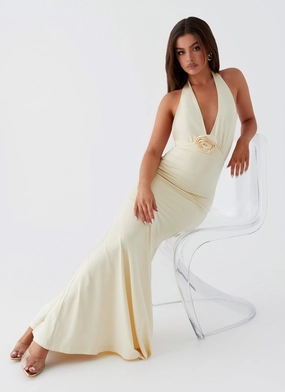 Eliza Rose Maxi Dress - Yellow Fashionable Comfort Wear City Layer