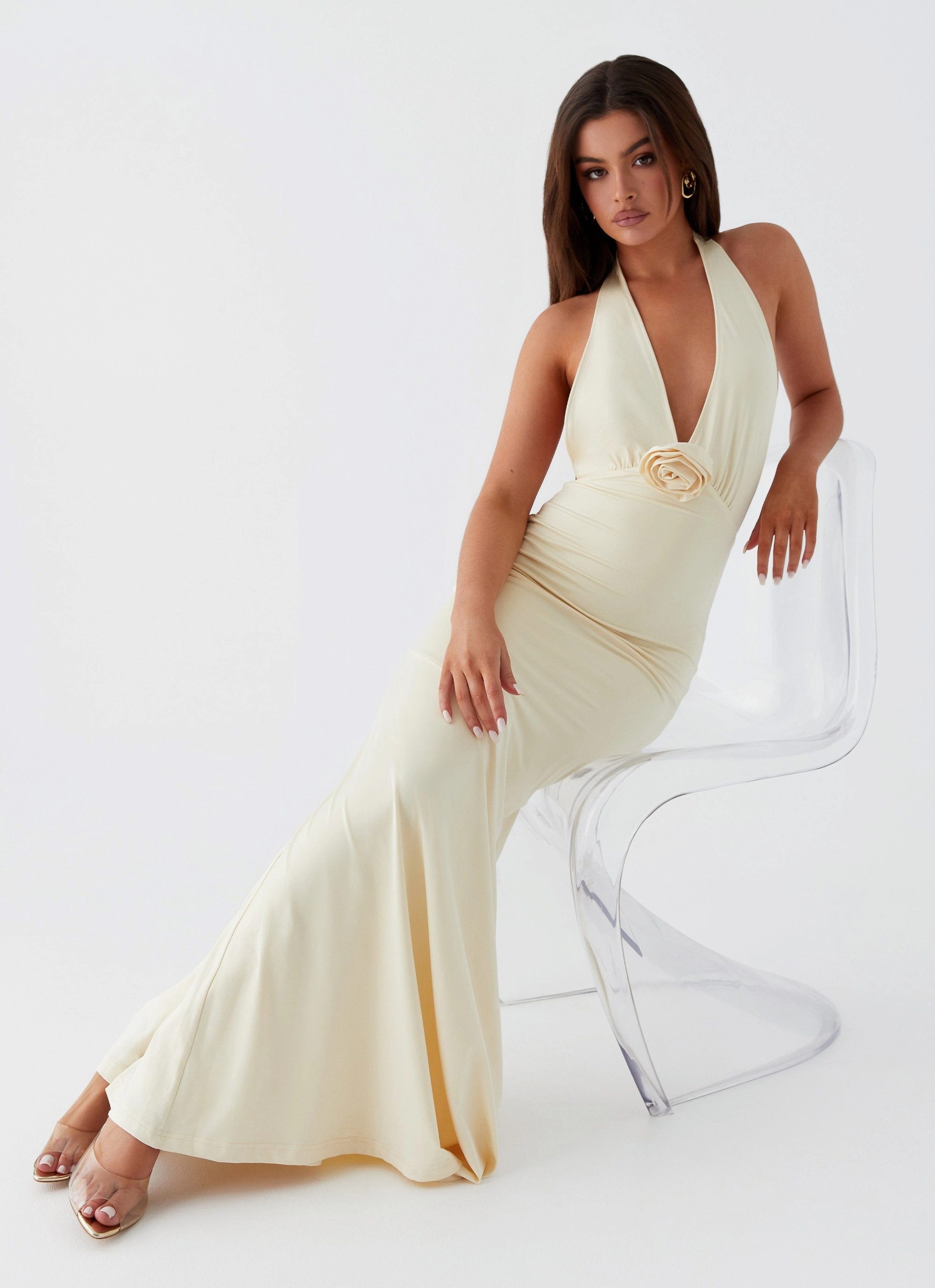 Eliza Rose Maxi Dress - Yellow Fashionable Comfort Wear City Layer