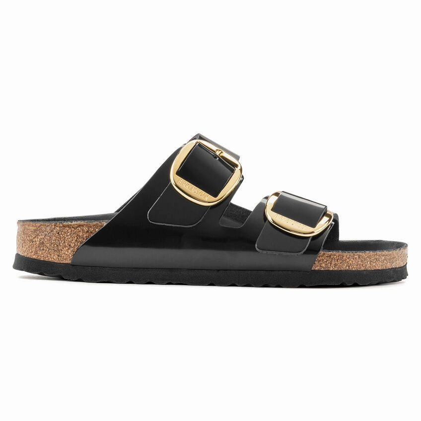 Birkenstock Women's Arizona Big Buckle Sandal - High Shine Black High-Comfort Fit