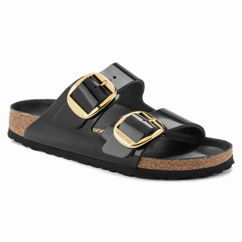 Swift Walk Birkenstock Women's Arizona Big Buckle Sandal - High Shine Black