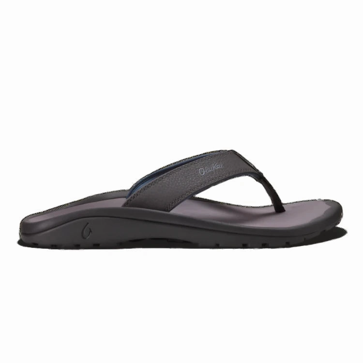 Naturally Molded Footbed Drive Day Olukai Men's Ohana Sandals - Pavement/Pavement