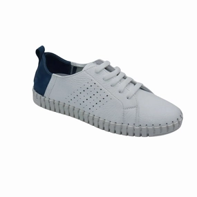 Eric Michael by Laurevan Women's Brandie Shoe - Denim/White Arch Support Design