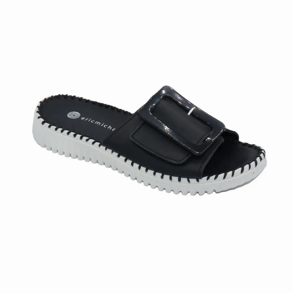 Eric Michael by Laurevan Women's Darla Slide - Black Seaside Wear Daily Relax