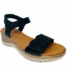 Eric Michael by Laurevan Women's Honey Sandal - Black Practical Comfort