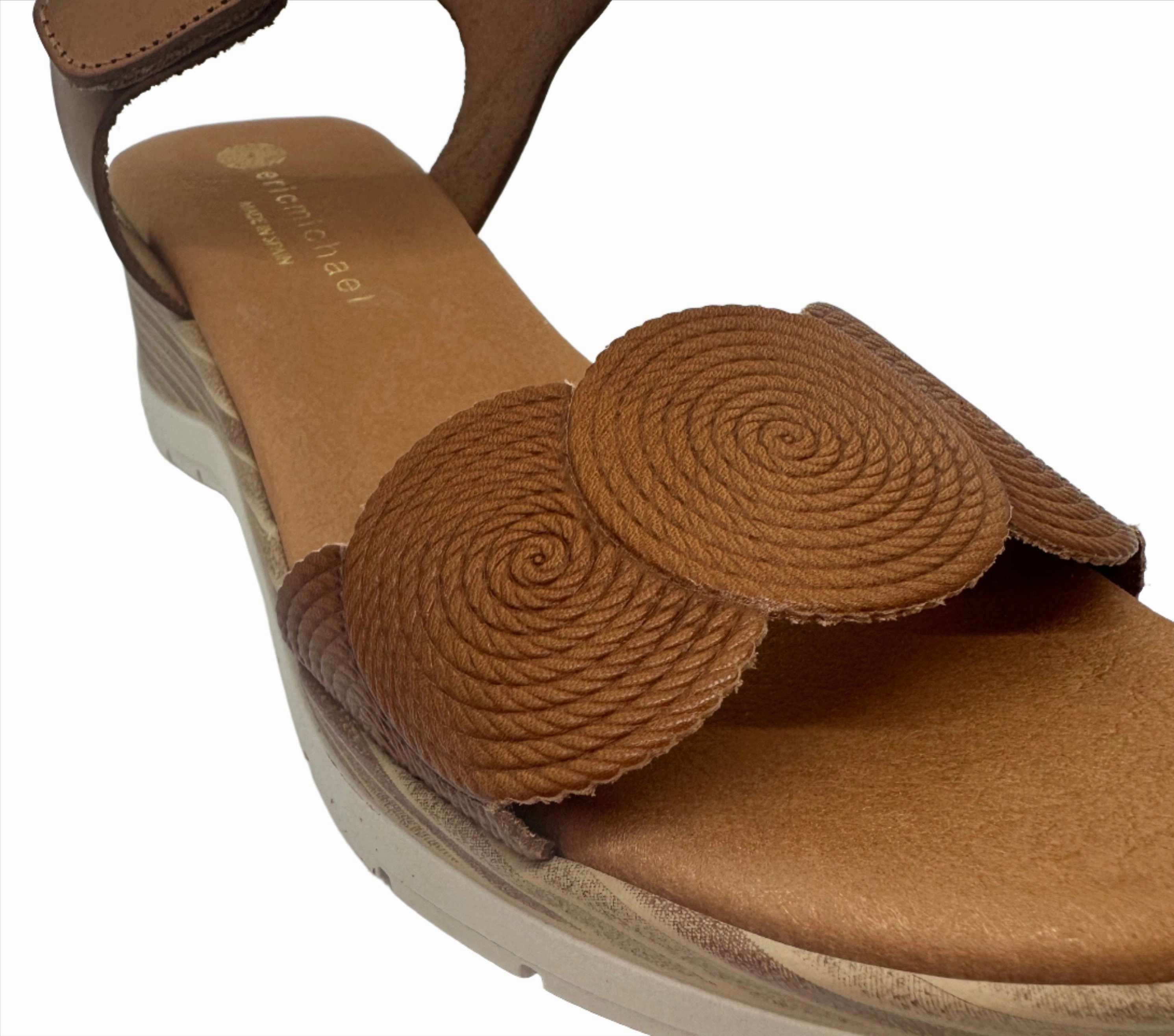 Eric Michael by Laurevan Women's Honey Sandal - Tan Easy Adjust
