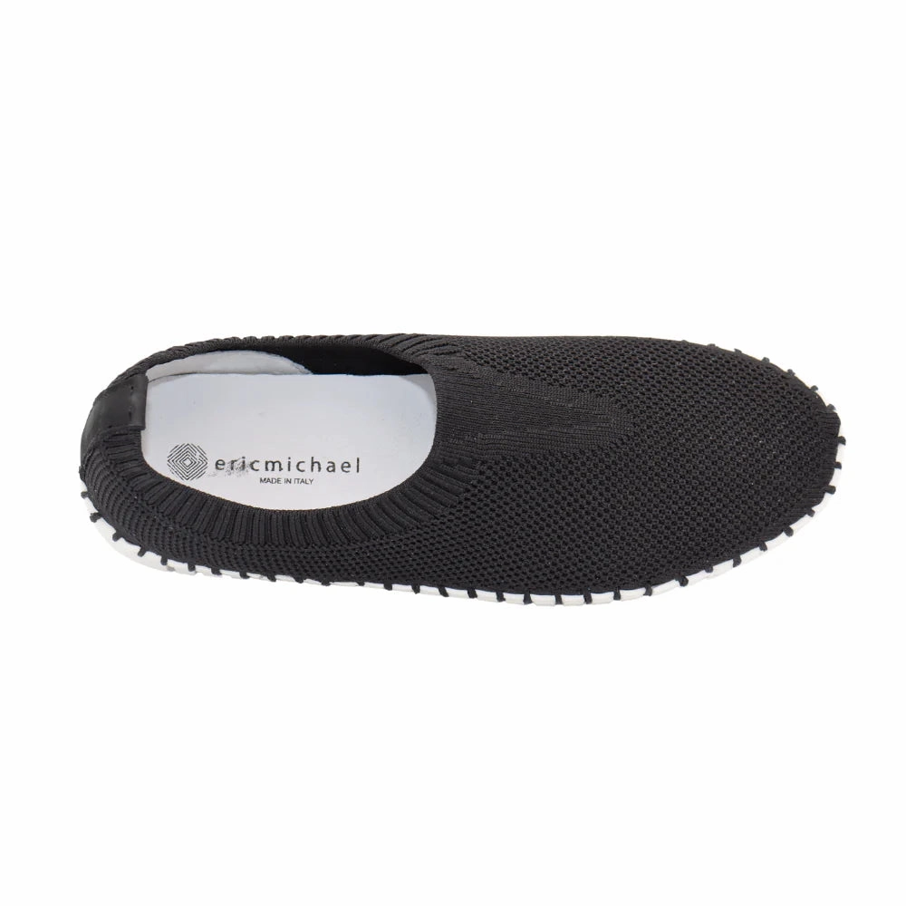 Go Mode Work Day Fit Eric Michael by Laurevan Women's Lucy Slip On Shoe - Black