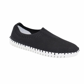 Eric Michael by Laurevan Women's Lucy Slip On Shoe - Black Effortless Step