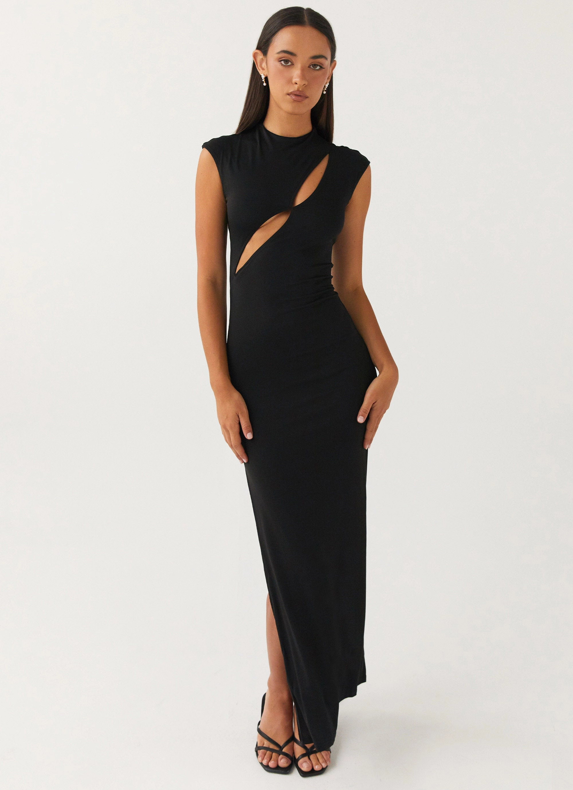 Must-have Soft Mesh Special Affair Maxi Dress - Black