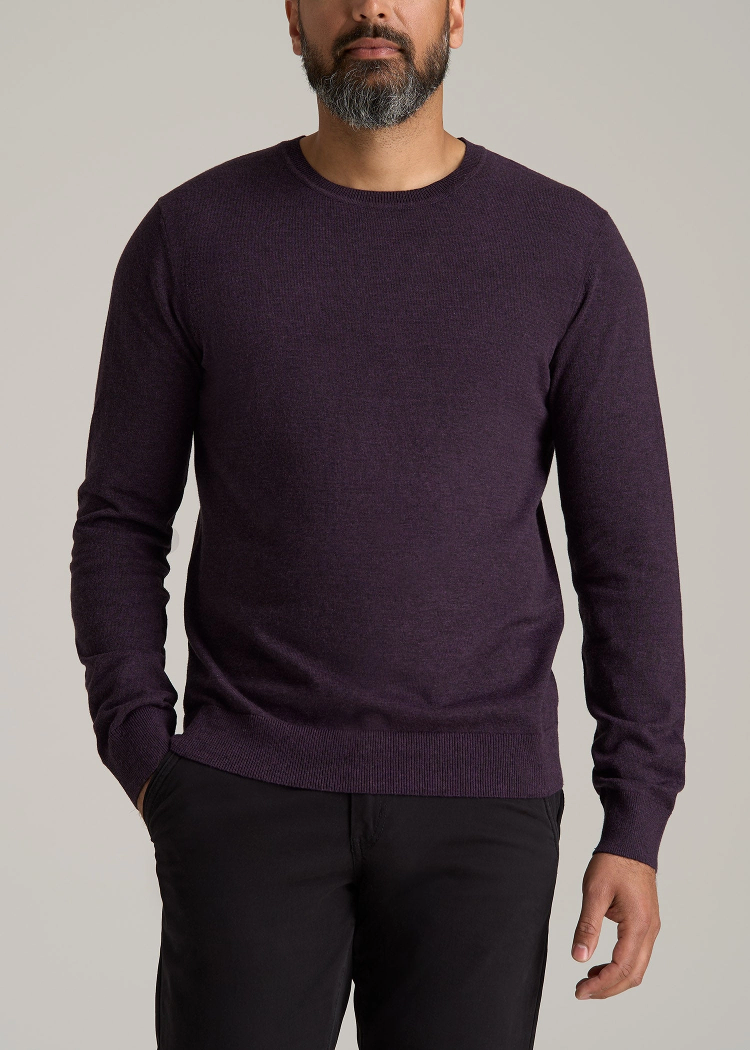 Everyday Crewneck Tall Men's Sweater in Midnight Plum product affordable accessibility