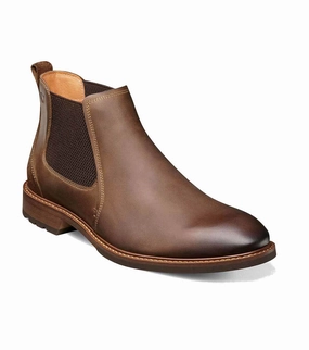 Florsheim Lodge Plain Toe Gore Boot - Brown Dust Safe Even Ground