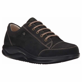 Wide Step Contoured Footbed Shape Finn Comfort Women's Ikebukuro Sneaker - Black