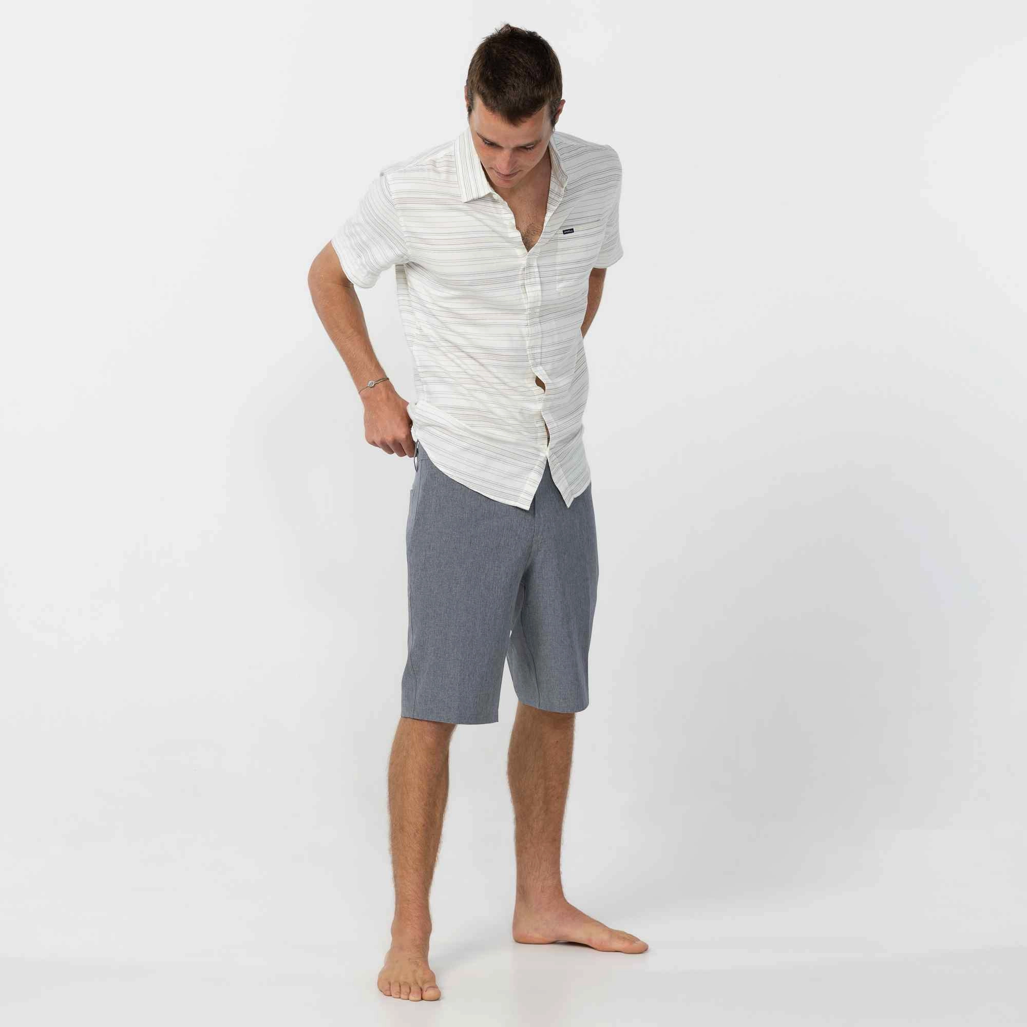 Motion Support Comfort Waist Reserve Heather 21" Hybrid Short - Heather Grey