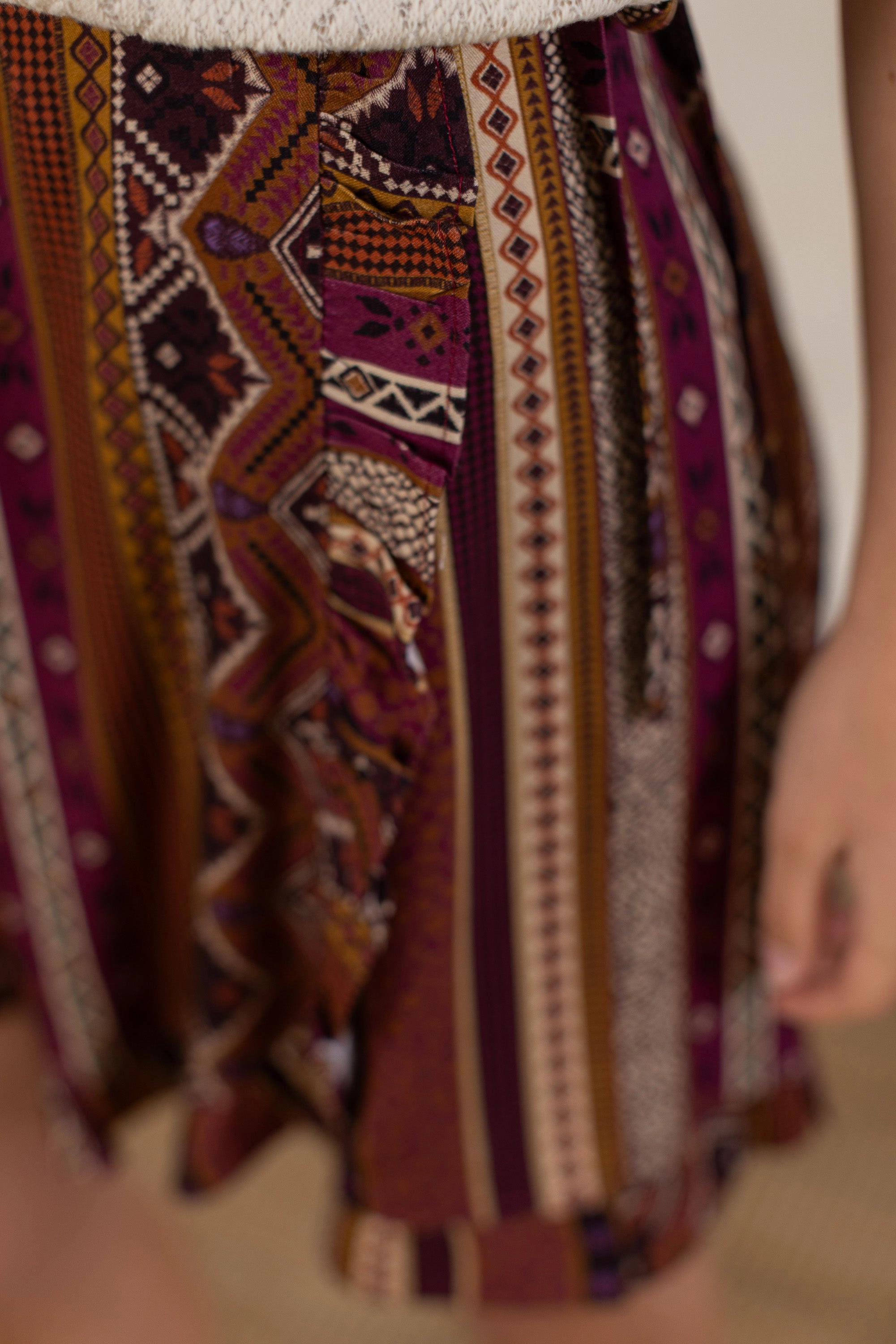 Skirt Noeva Ethinc Outfit Focus Tiered Layers