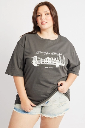 Lightweight Material Sport Flex Grey Graphic T Shirt Short Sleeve Crew Neck