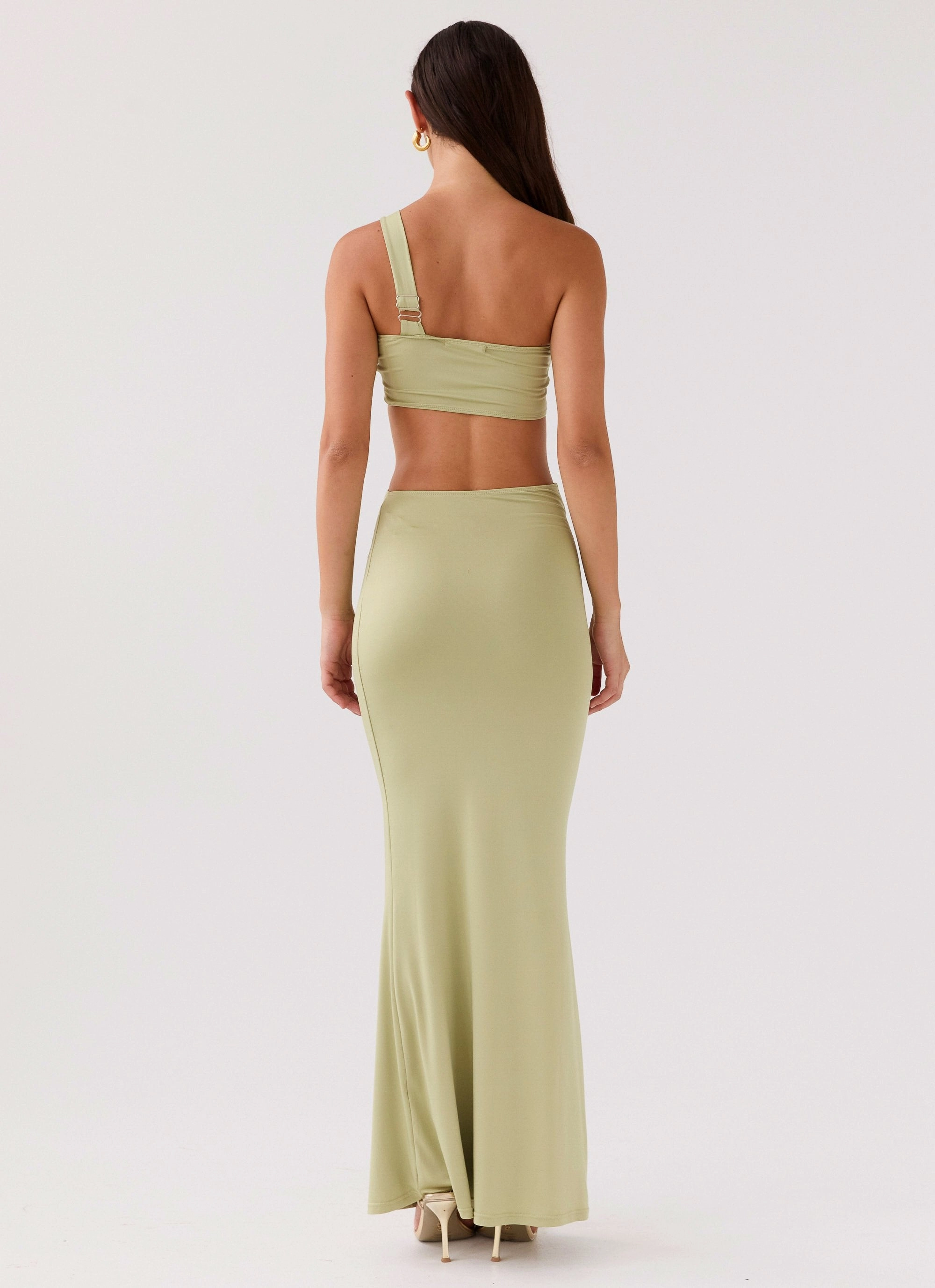 Sycamore Twist Maxi Dress - Fern Night Appeal Soft Silhouette