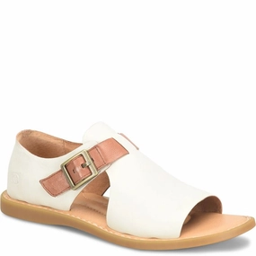 Foam Cushioning Born Women's Ivey Open Toe Sandal - Ivory/Luggage