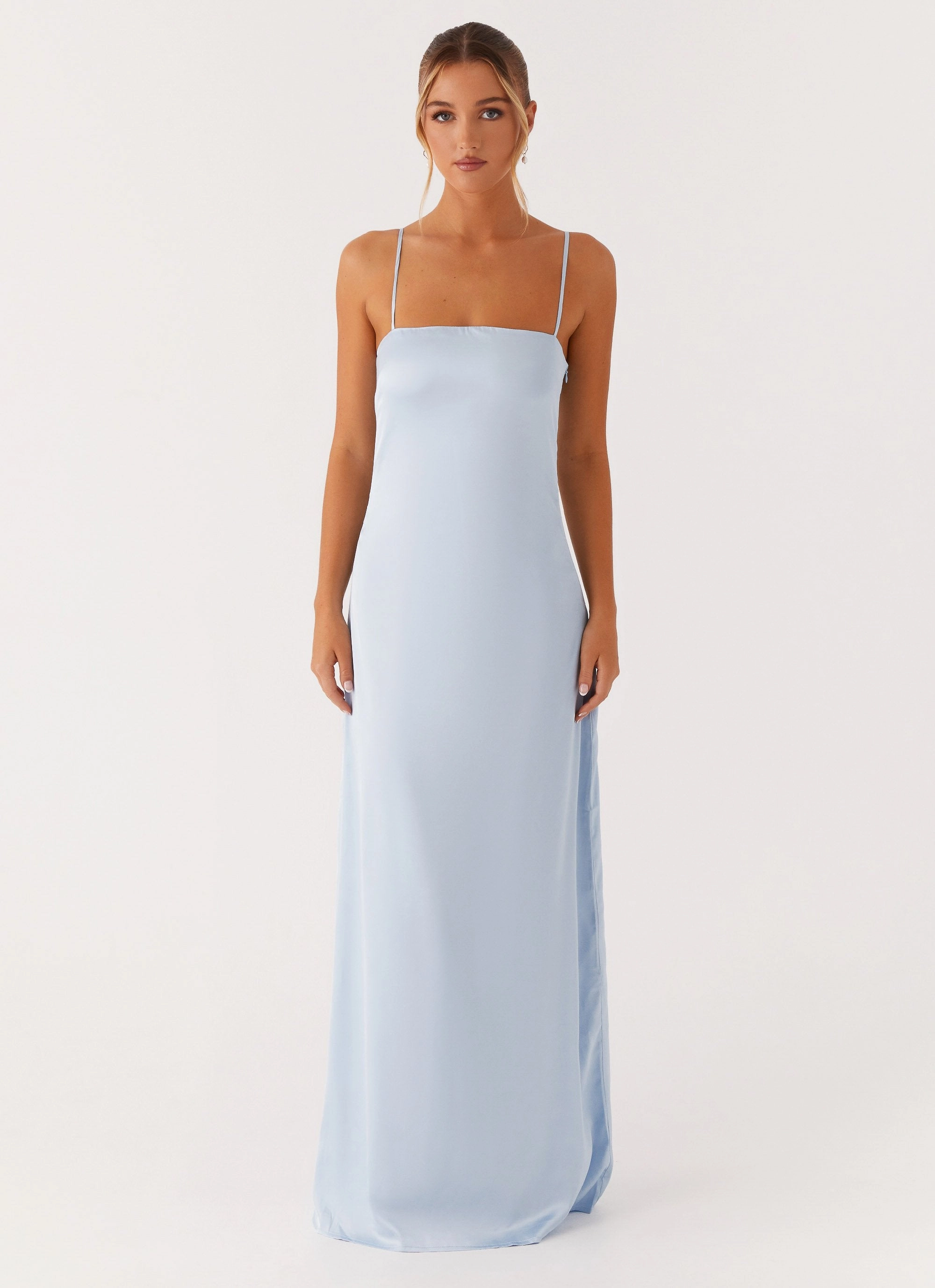 Shine Skin Smart Design Aster Bloom Maxi Dress - Blue