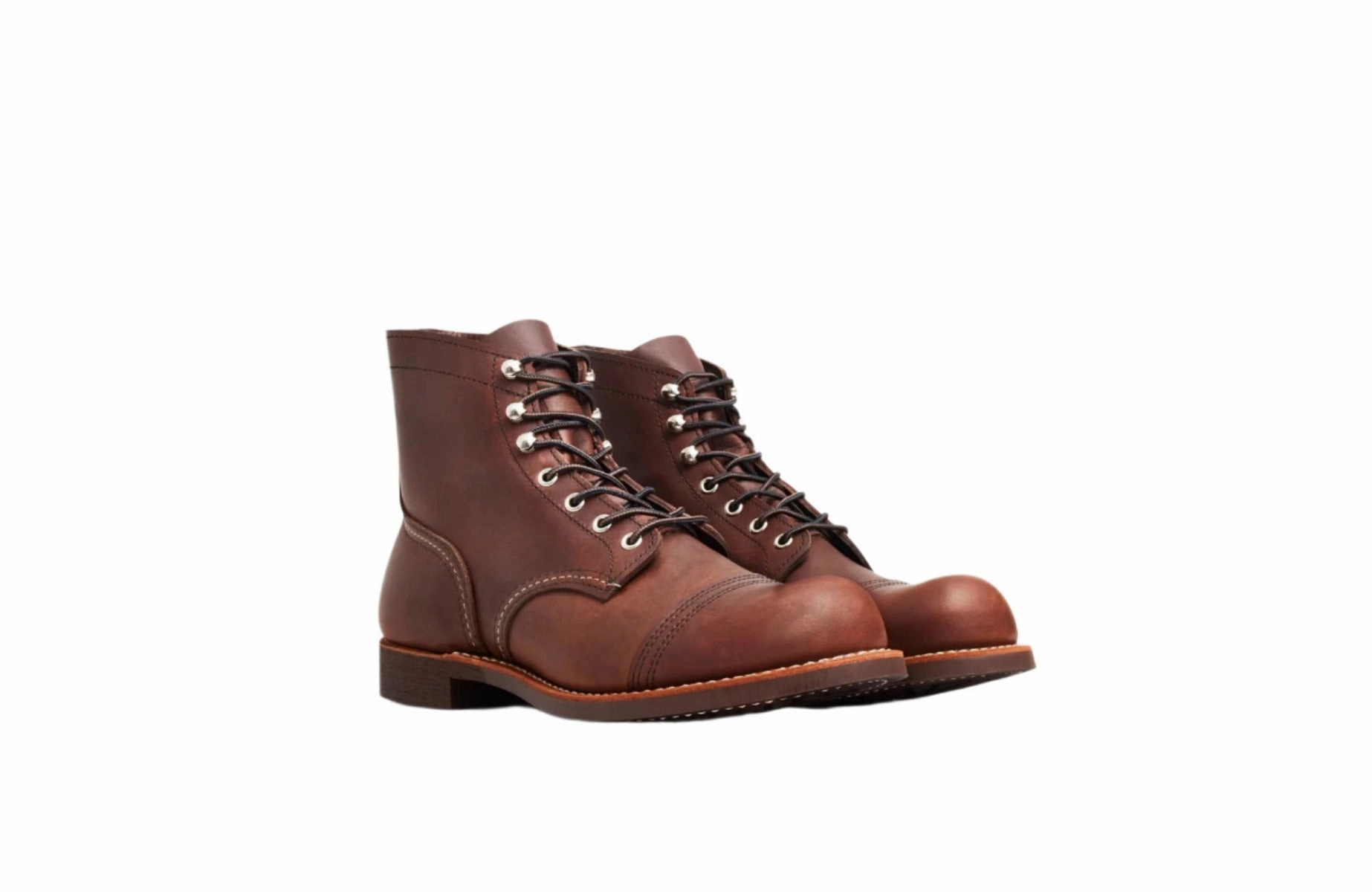 Red Wing Men's Iron Ranger Round Toe Boots - Amber Thermal Core Mountain Hike